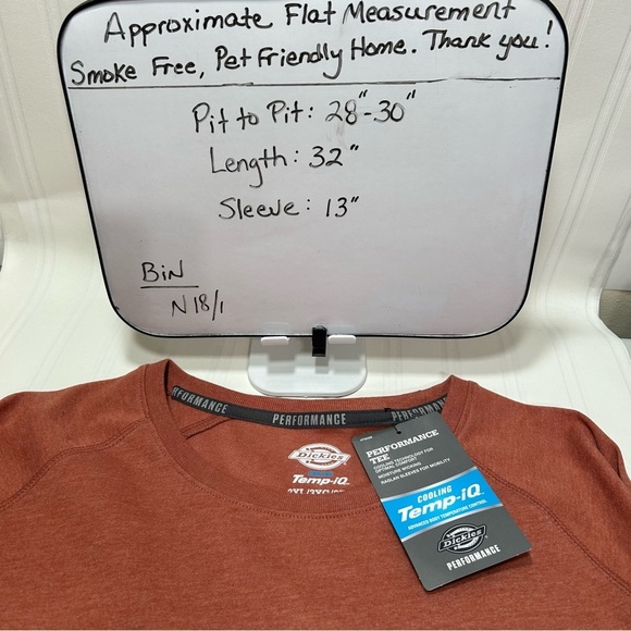 Dickies Men’s 3XL Red Rock Heather Pullover Temp IQ Performance Cooling T Shirt - Picture 10 of 10